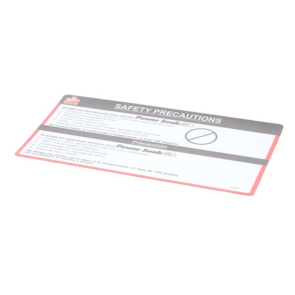 Power Soak Systems Decal - Wendy S Safety Precaut 29595 - main